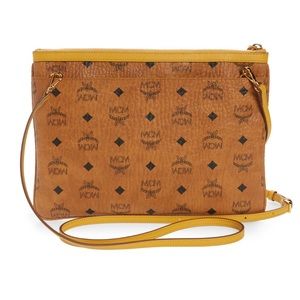 NWT- MCM Visetos Original Pouch Crossbody.